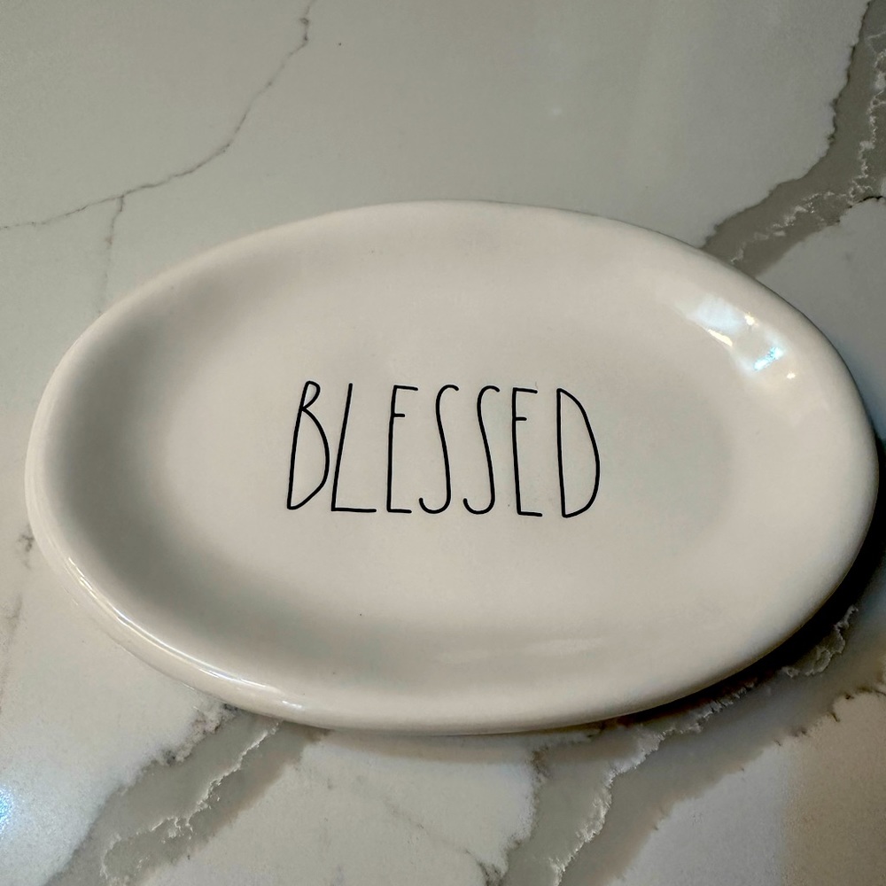 BLESSED Rae Dunn Oval Plate